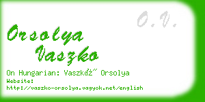 orsolya vaszko business card